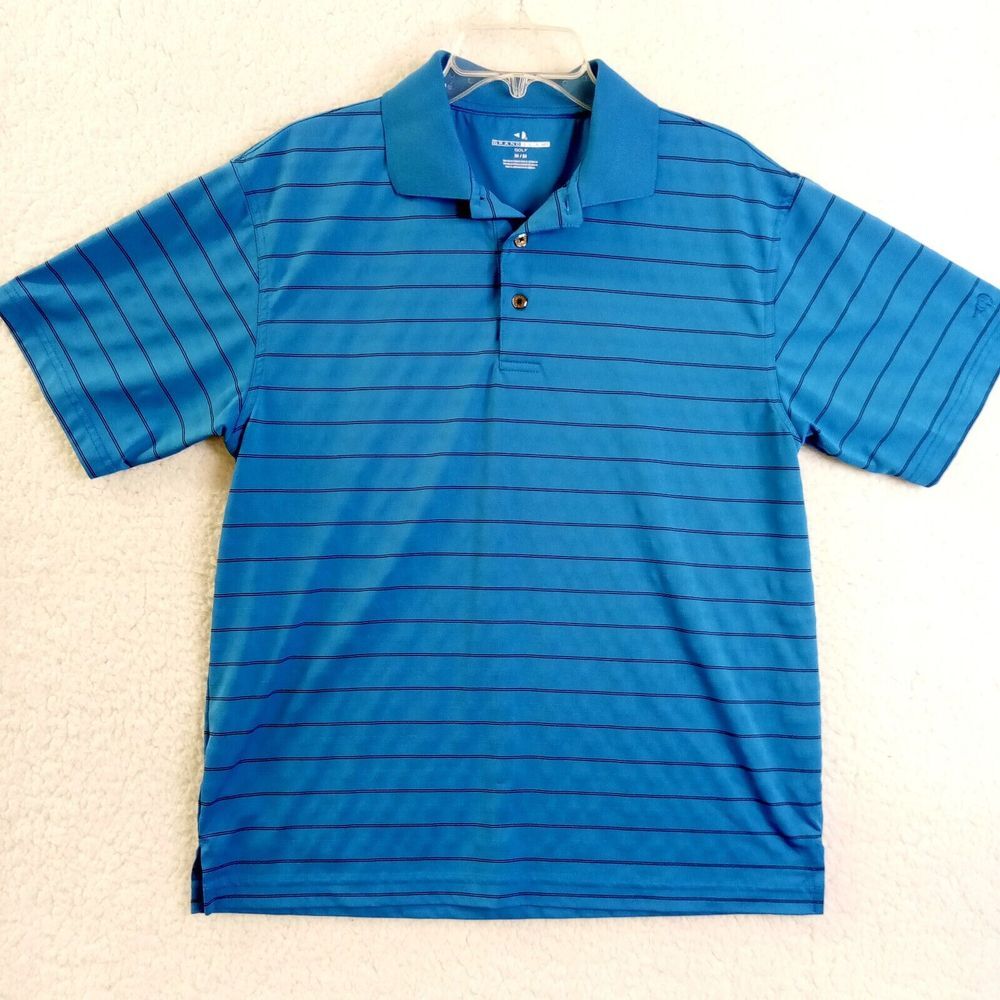 Grand Slam Golf Shirt Mens Medium Short Sleeve Blue Lightweight